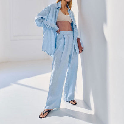 Dakota | Women's Relaxed Linen Two Piece Shirt Set