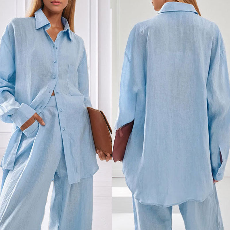Dakota | Women's Relaxed Linen Two Piece Shirt Set