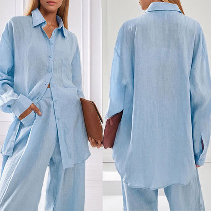 Dakota | Women's Relaxed Linen Two Piece Shirt Set