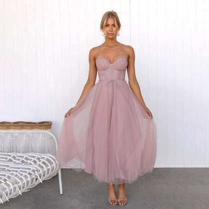 Aurora | Women's Elegant Spaghetti Strap A-line Dress