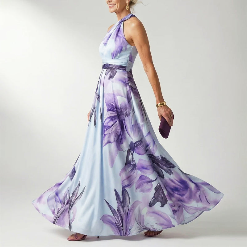 Reese | Women's Evening Printed Halter Neck Dress