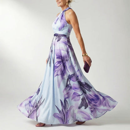 Reese | Women's Evening Printed Halter Neck Dress