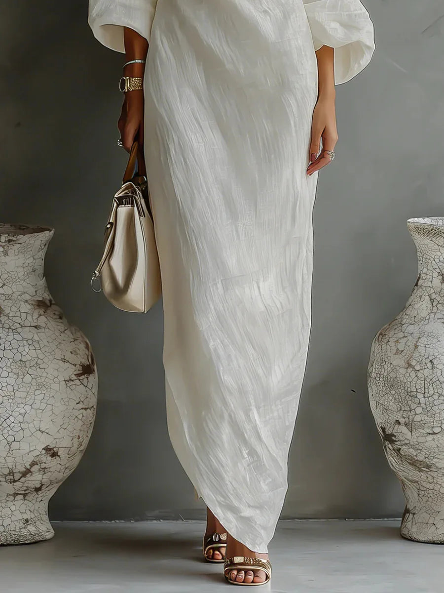 Britta | Women's Summer Linen One Shoulder Dress