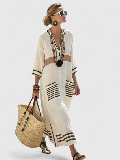 Sydney | Women's Oversized Striped Kaftan Dress