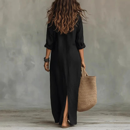 Claire | Women's Summer Linen Maxi Dress