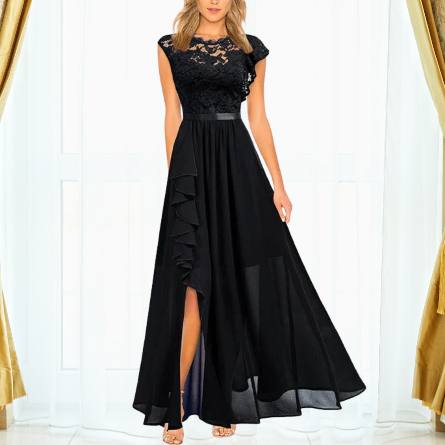 Madelyn | Women's Elegant Asymmetric Evening Maxi Dress