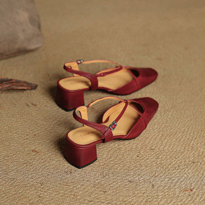 Clover | Women's Vintage Low Block Heel Sandals