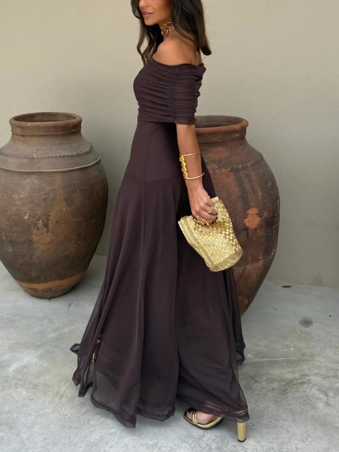 Hannah | Women's Summer Off-Shoulder Evening Dress