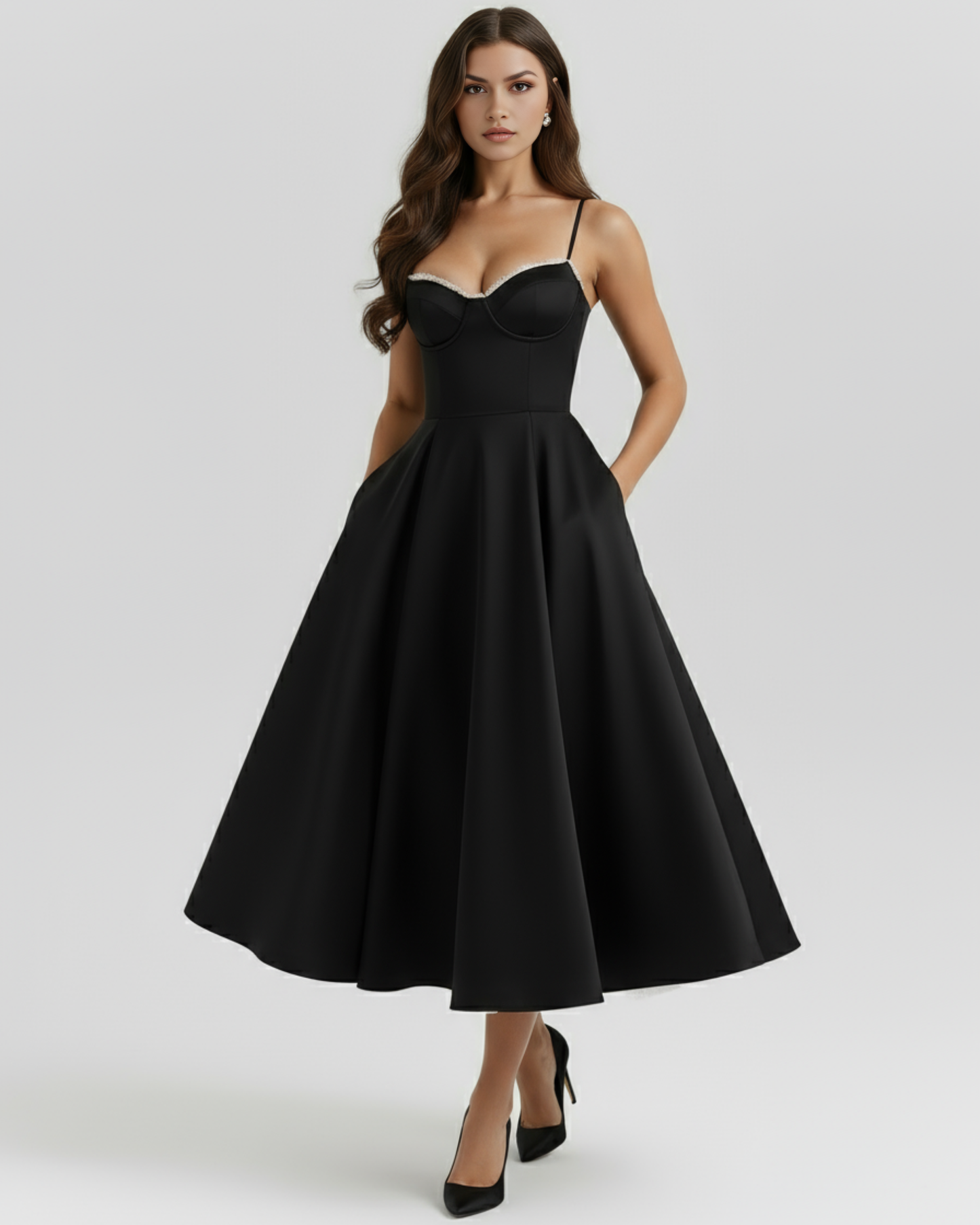 Lucy | Women's Elegant A-Line Midi Dress