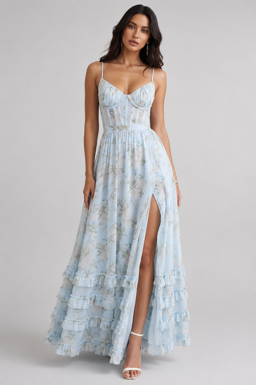 Ava | Women's Floral Maxi Dress With Side Slit