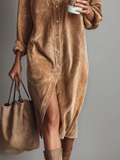 Dahlia | Women's Relaxed Button-Up Midi Dress