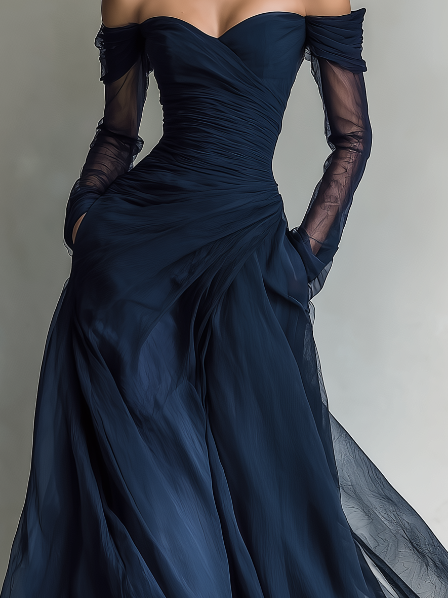 Valerie | Women's Elegant Off-Shoulder Maxi Dress