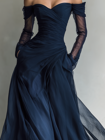 Valerie | Women's Elegant Off-Shoulder Maxi Dress