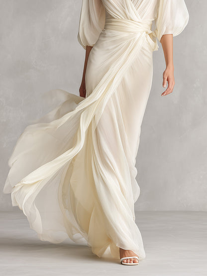 Mia | Women's Elegant V-Neck Maxi Dress