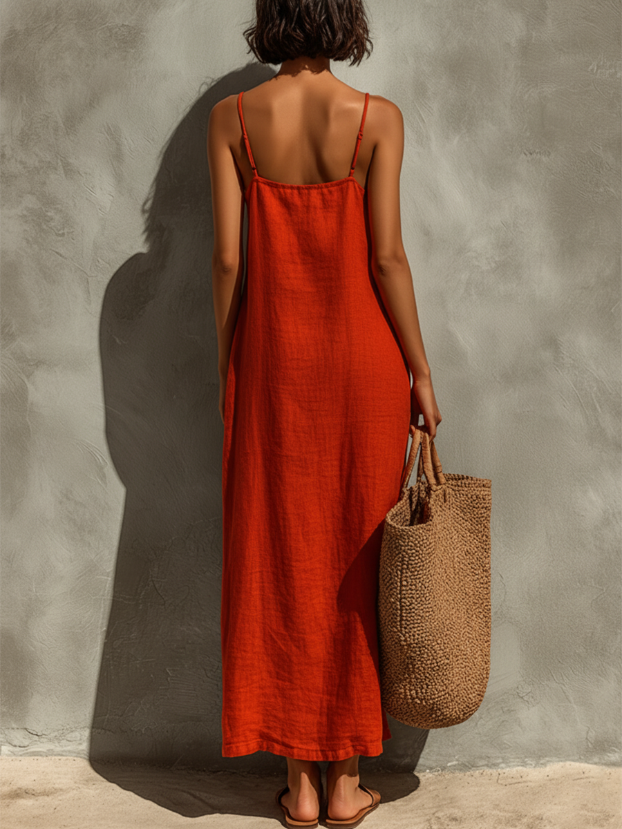 Britta | Women's Summer Spaghettistrap Maxi Dress