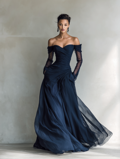 Valerie | Women's Elegant Off-Shoulder Maxi Dress