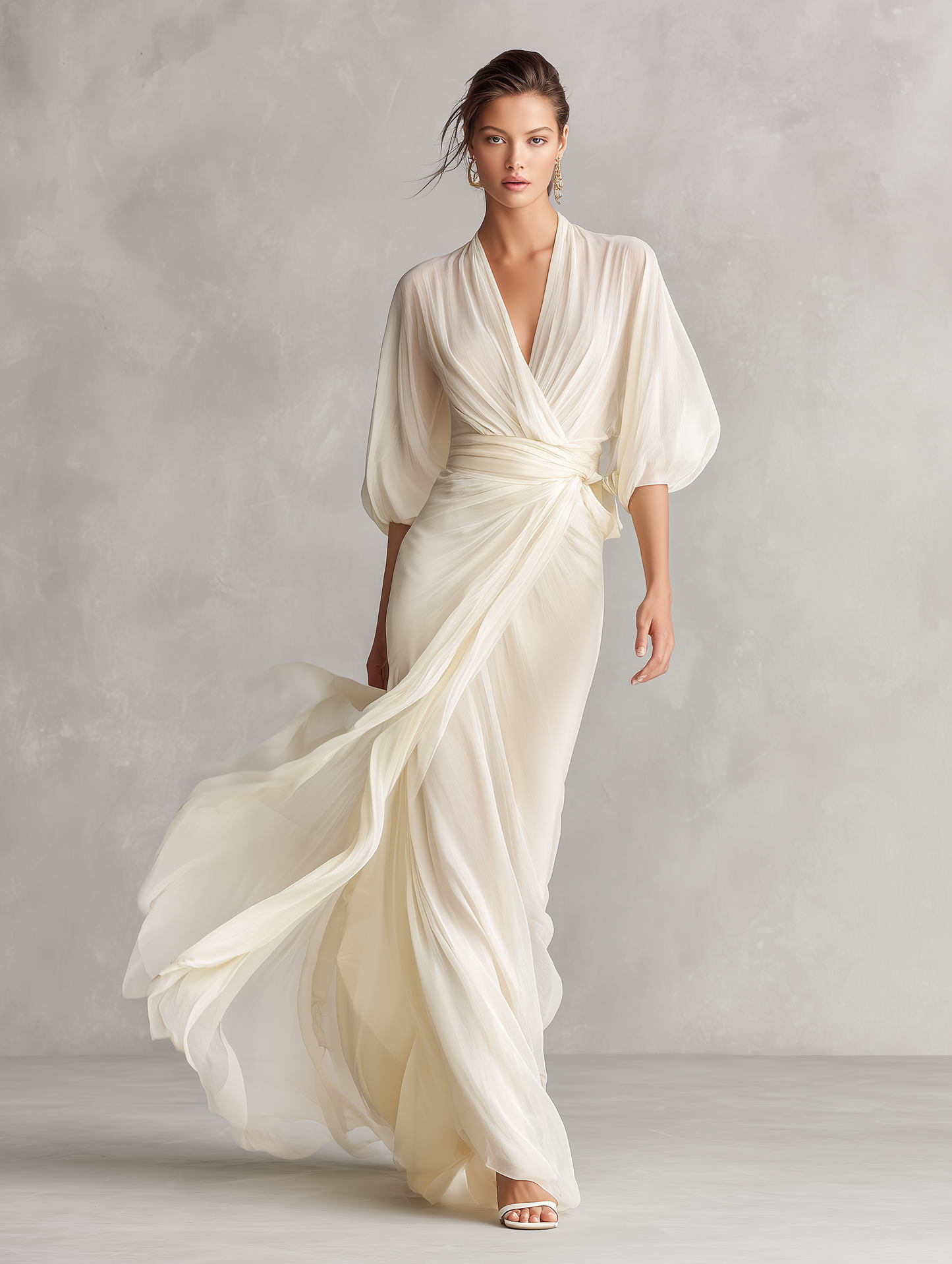 Mia | Women's Elegant V-Neck Maxi Dress