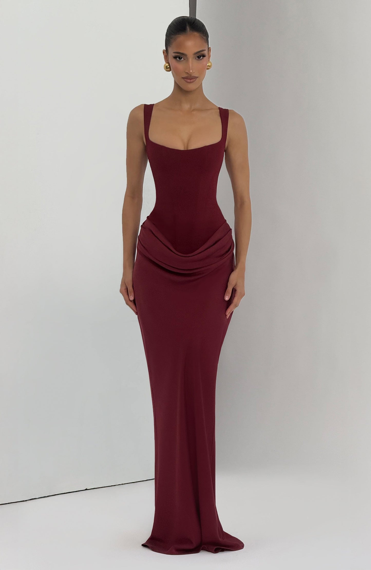 Aoife | Women's Formal Draped Evening Maxi Dress