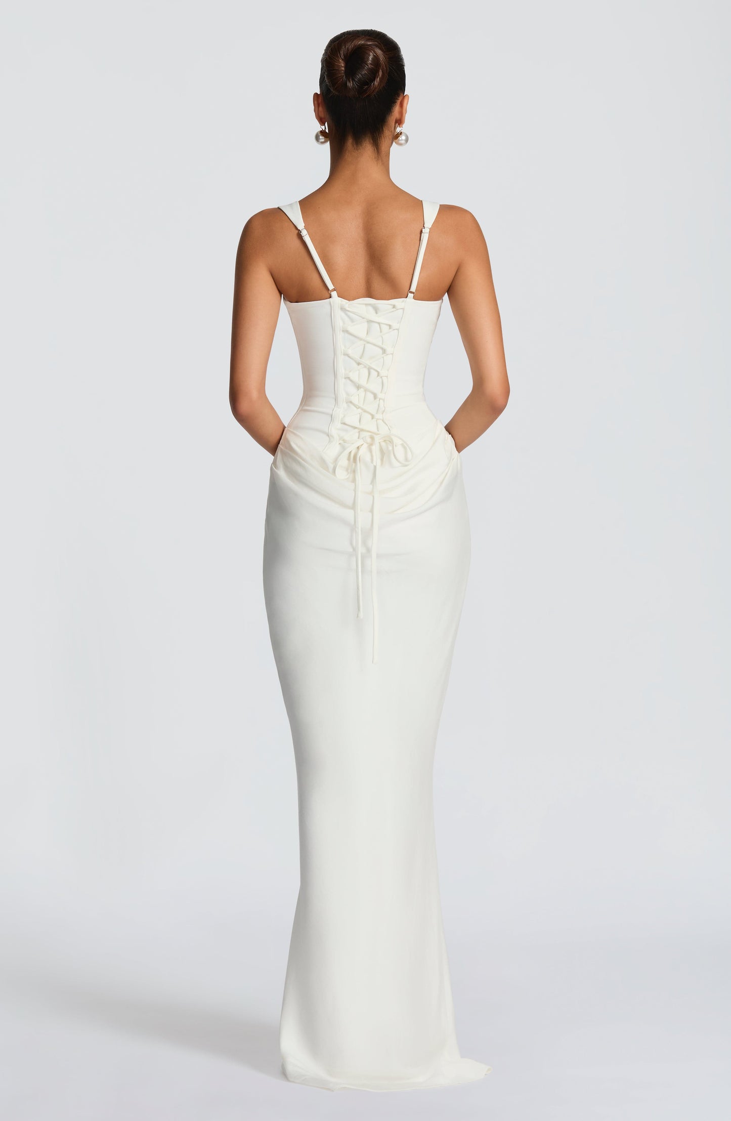 Zinnia | Women's Elegant Draped Square Neck Dress