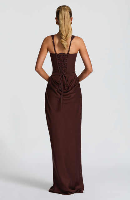 Zinnia | Women's Elegant Draped Square Neck Dress