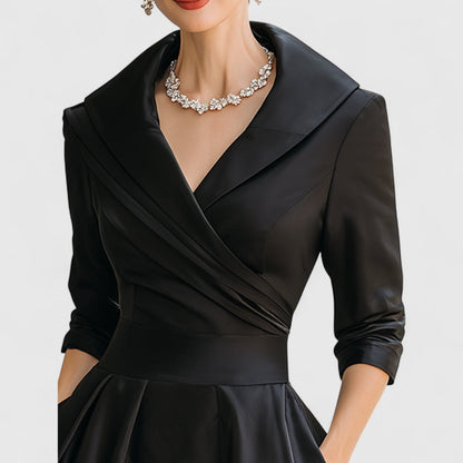 Camila | Women's Elegant Wrap Midi Evening Dress