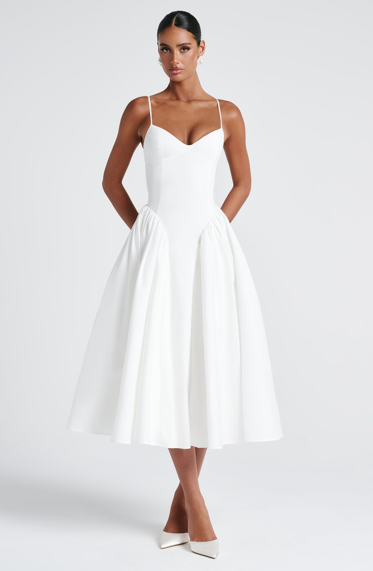 Gianna | Women's Summer Sophisticated A-Line Midi Dress