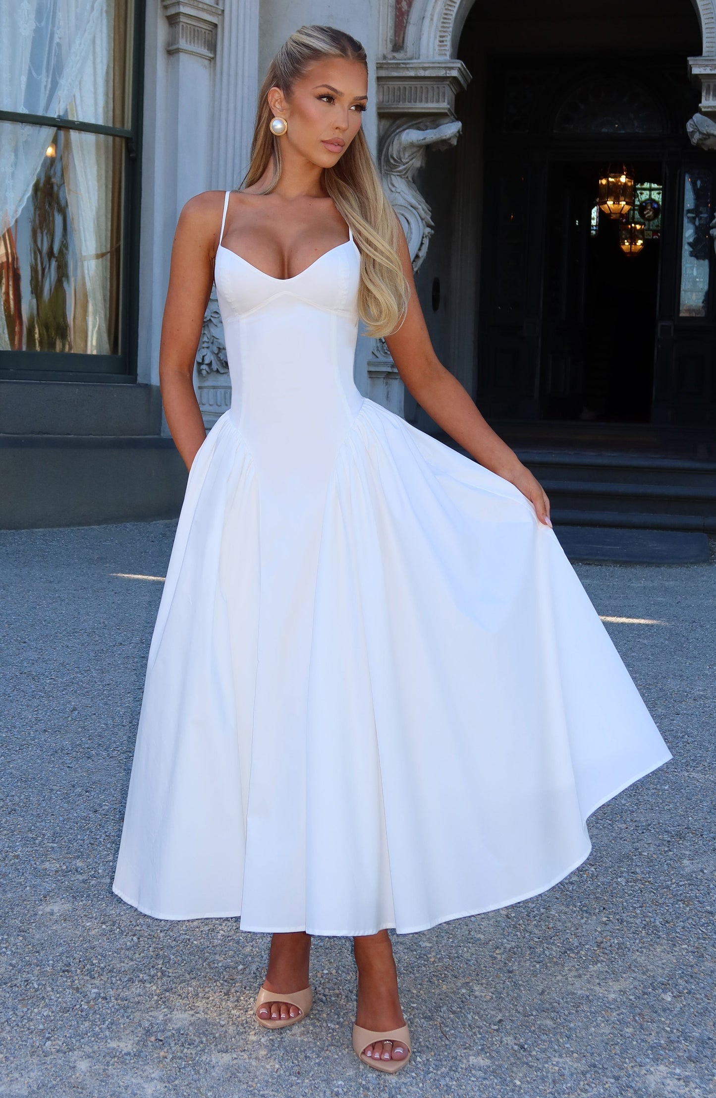 Gianna | Women's Summer Sophisticated A-Line Midi Dress