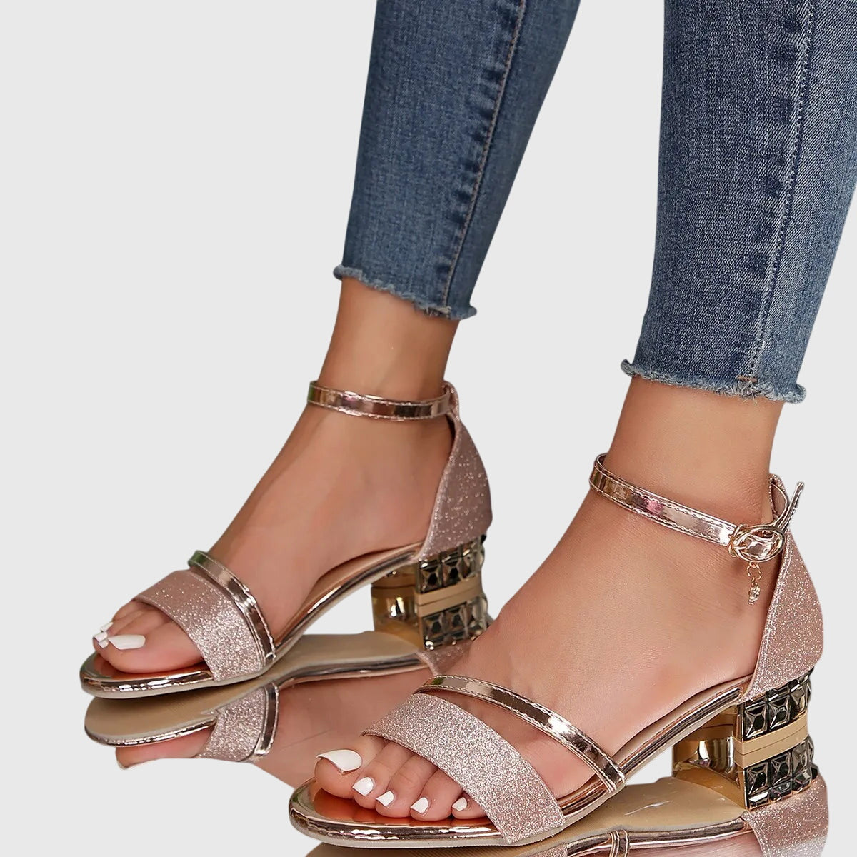 Isabella | Women's Strappy Low Heeled Sandals