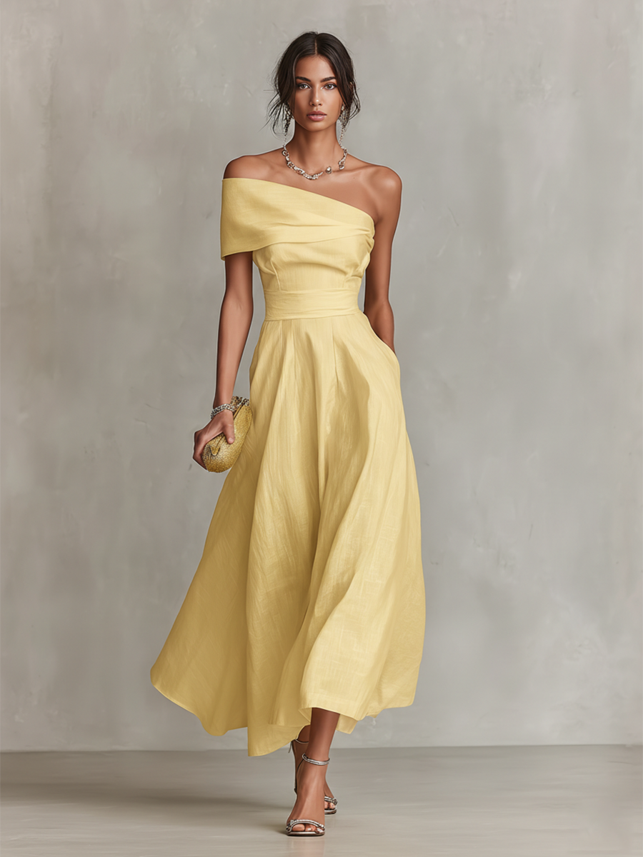 Amy | Women's Elegant One-Shoulder Maxi Dress