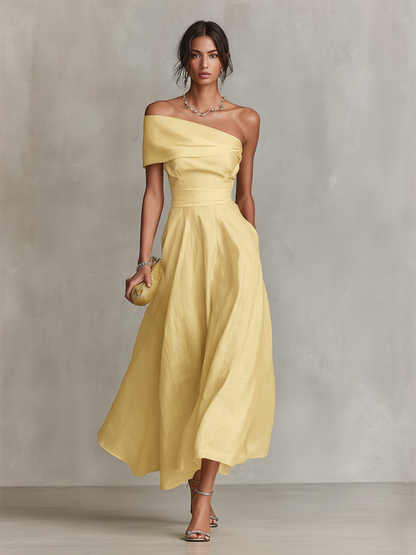 Amy | Women's Elegant One-Shoulder Maxi Dress