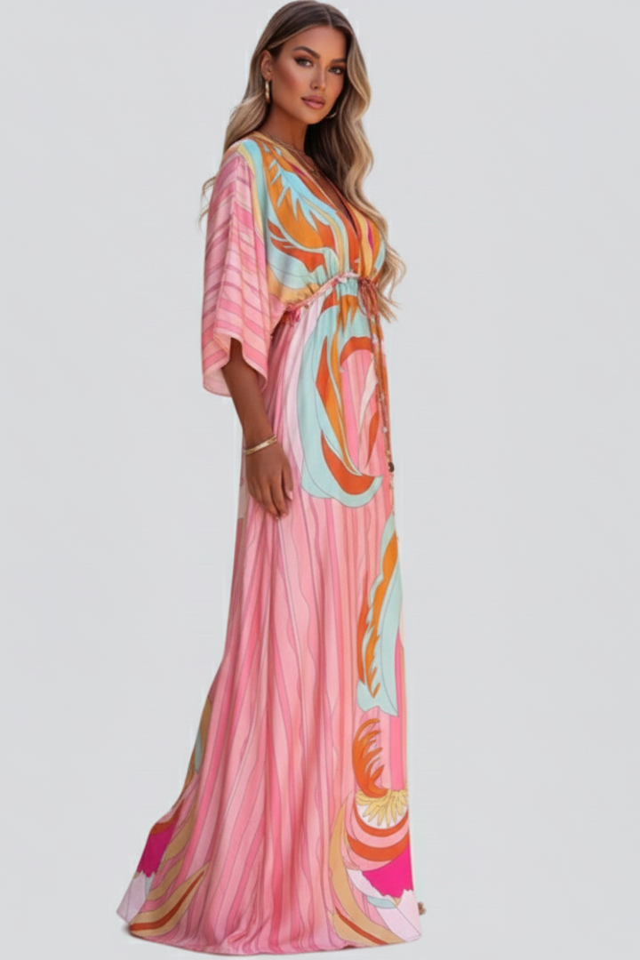 Anna | Women's Summer Printed Batwing Dress