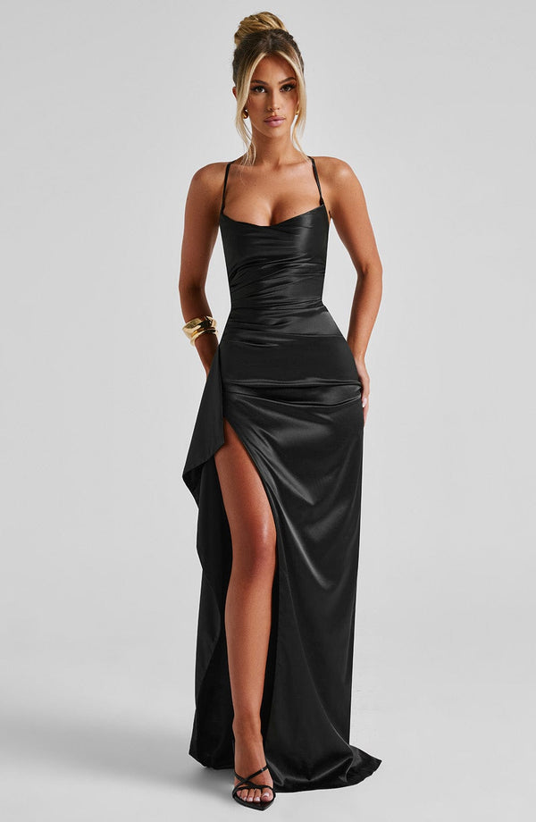 Eleanor | Women's Evening Sleeveless Satin Dress