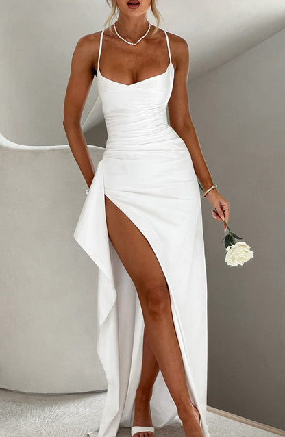 Eleanor | Women's Evening Sleeveless Satin Dress