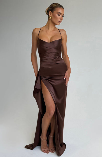 Eleanor | Women's Evening Sleeveless Satin Dress