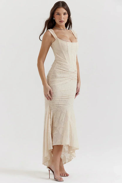 Briar | Women's Embroidered Asymmetrical Wedding Guest Dress