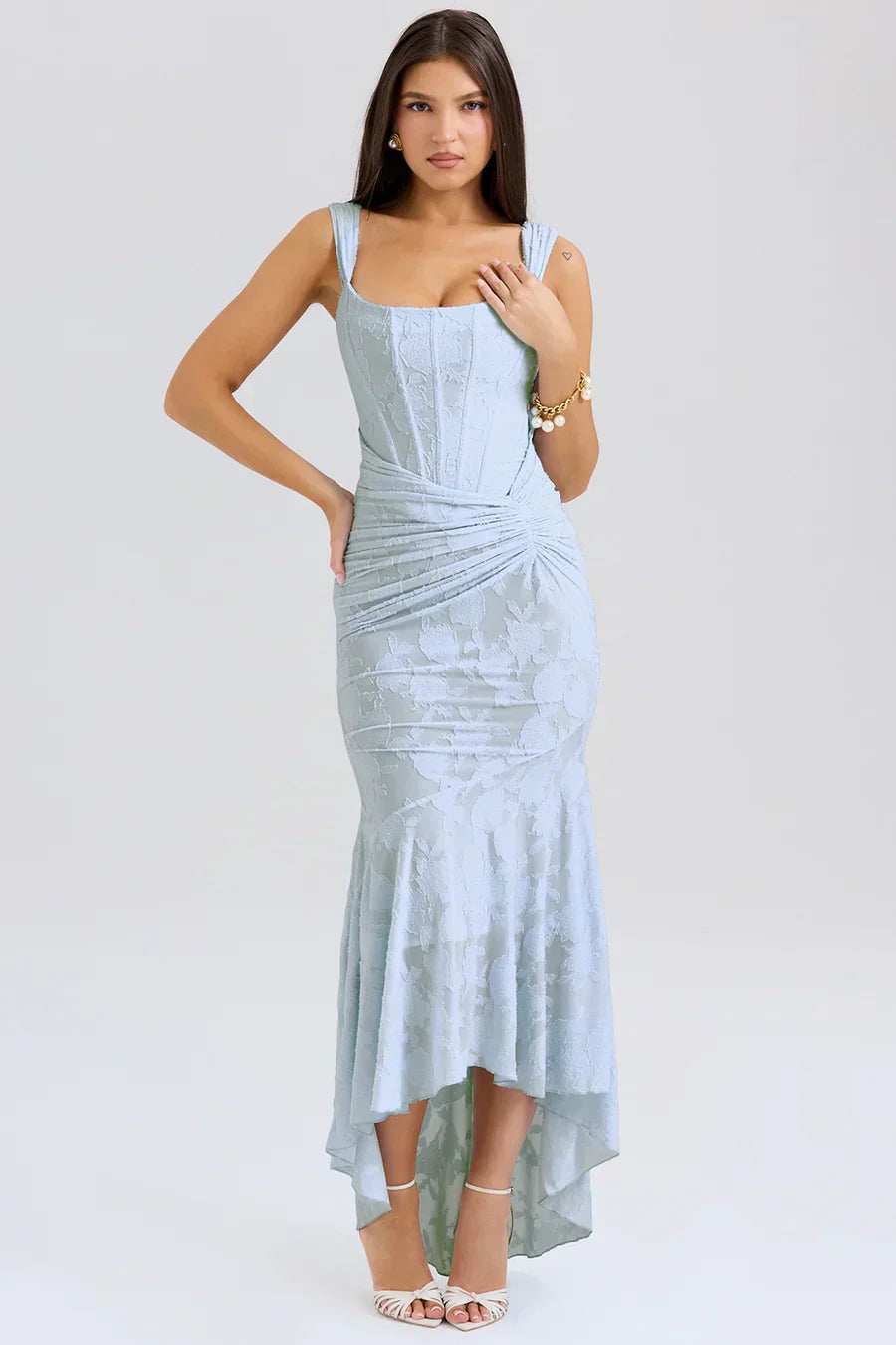 Briar | Women's Embroidered Asymmetrical Wedding Guest Dress