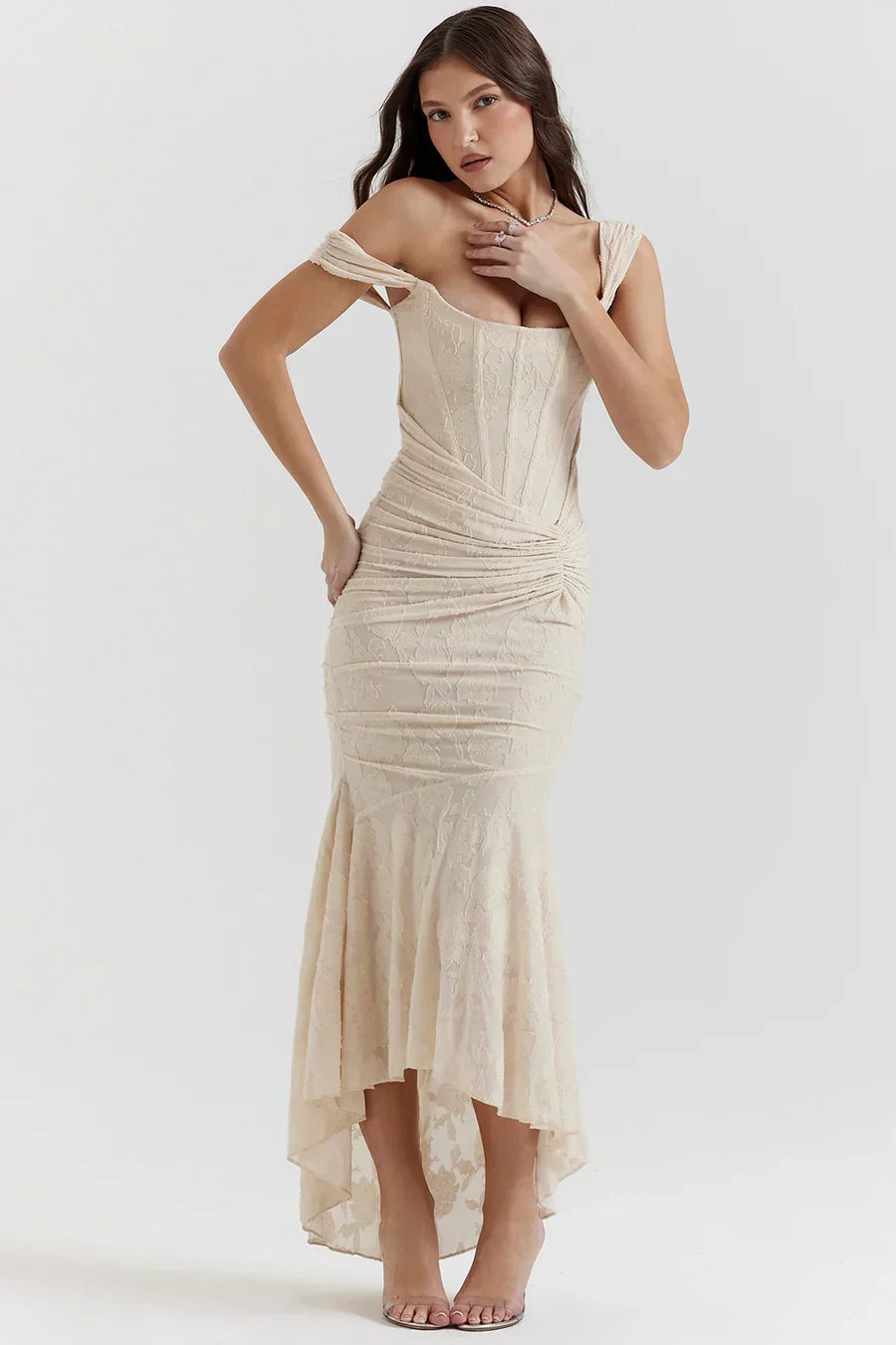 Briar | Women's Embroidered Asymmetrical Wedding Guest Dress