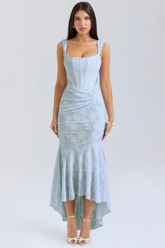 Briar | Women's Embroidered Asymmetrical Wedding Guest Dress
