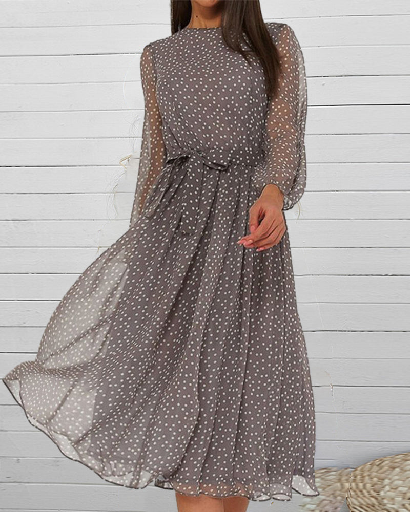 Julia | Women's Elegant Longsleeve Midi Dress