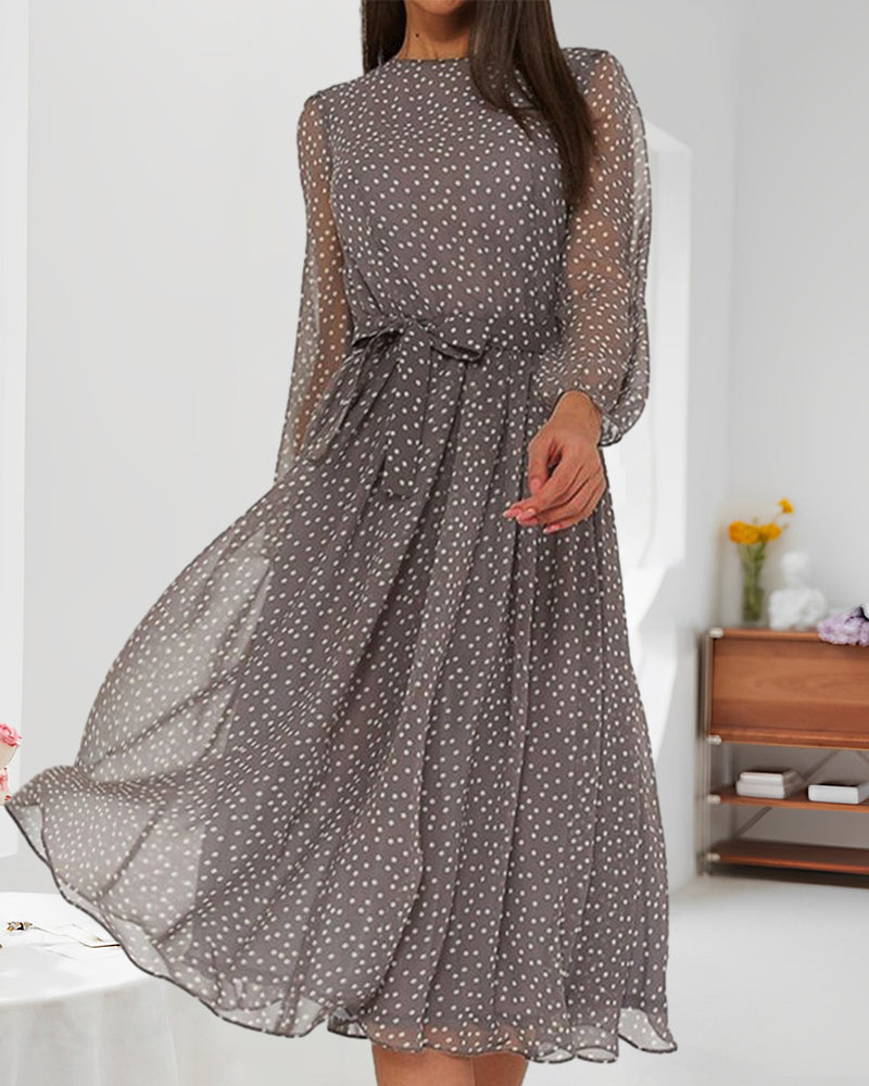 Julia | Women's Elegant Longsleeve Midi Dress