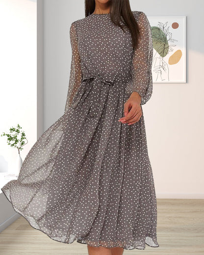 Julia | Women's Elegant Longsleeve Midi Dress