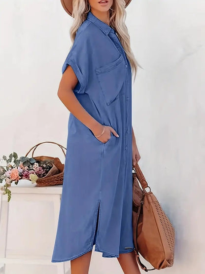 Anika | Women's Casual Button Shirt Dress