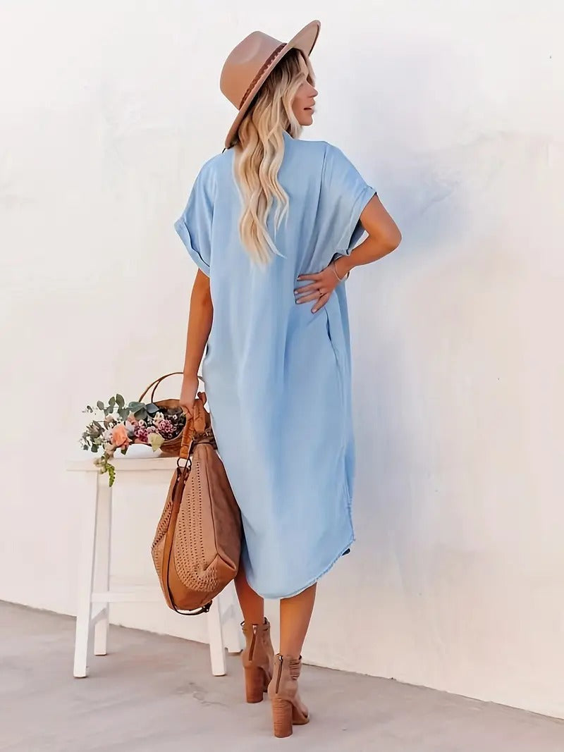 Anika | Women's Casual Button Shirt Dress