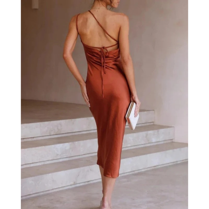 Margot | Women's Evening One Shoulder Satin Dress