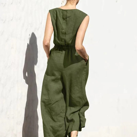 Maeve | Women's Linen Sleeveless Jumpsuit