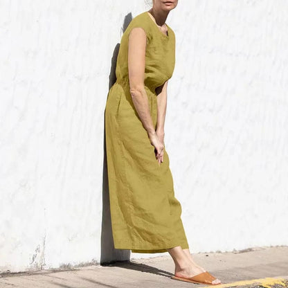 Maeve | Women's Linen Sleeveless Jumpsuit