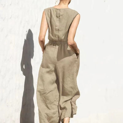 Maeve | Women's Linen Sleeveless Jumpsuit