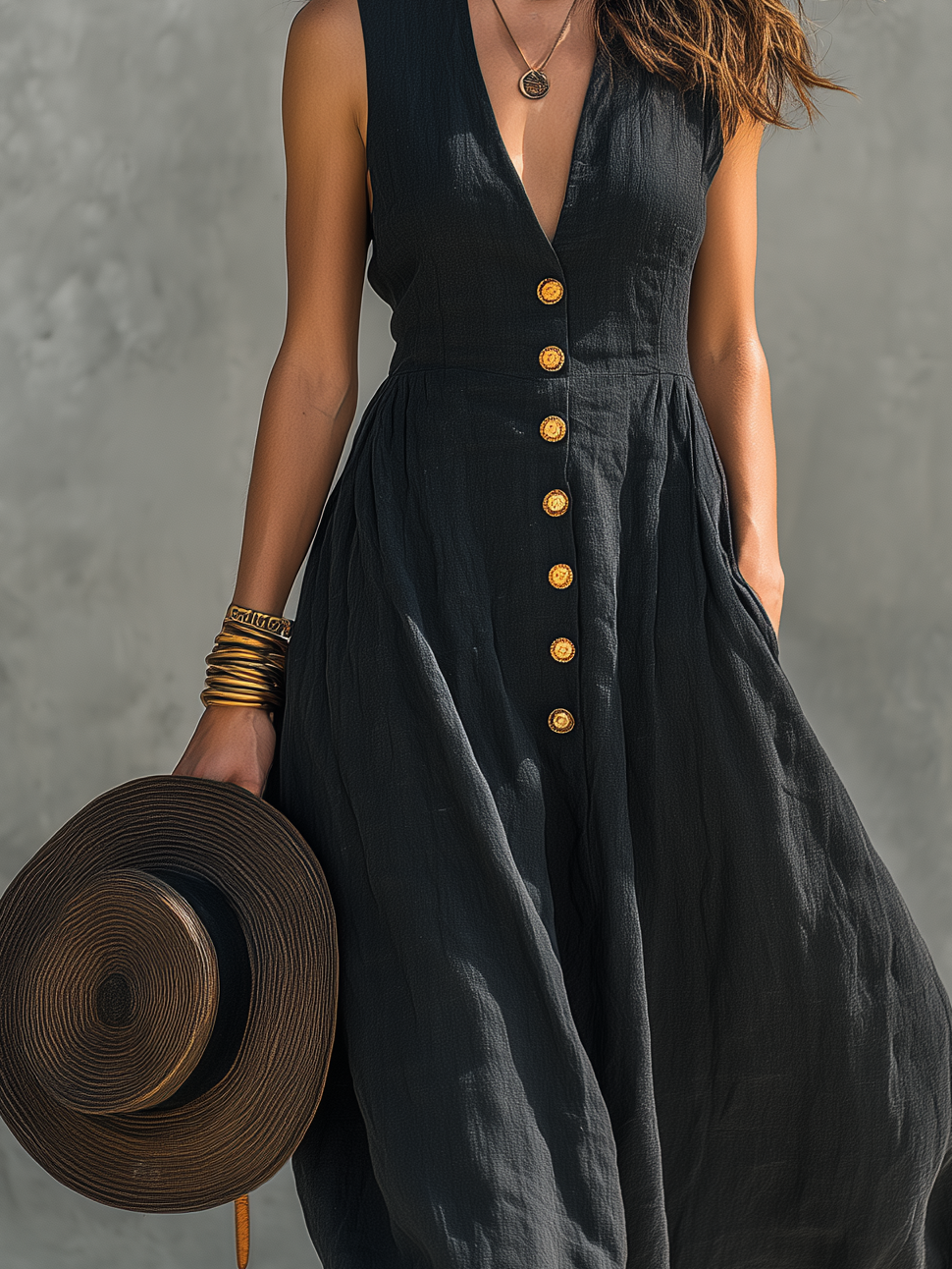 Zella | Women's Casual V-Neck Maxi Dress