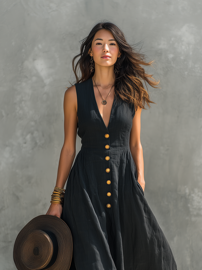 Zella | Women's Casual V-Neck Maxi Dress