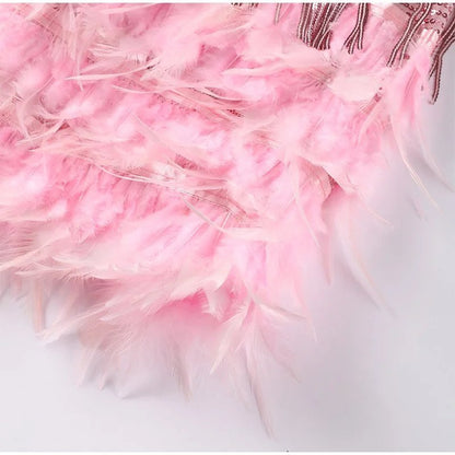 Daisy | Women's Festive Feather Cocktail Dress